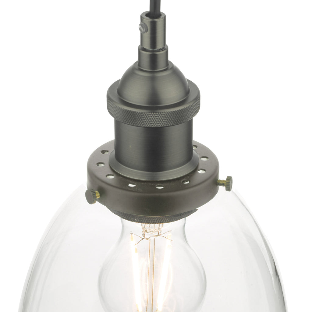 Arvin Pendant Antique Chrome & Glass<br>Antique Chrome