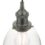 Arvin Pendant Antique Chrome & Glass<br>Antique Chrome