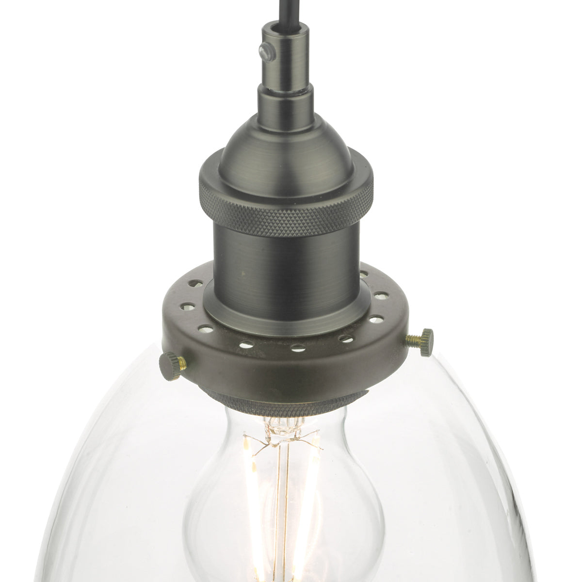 Arvin Pendant Antique Chrome & Glass<br>Antique Chrome