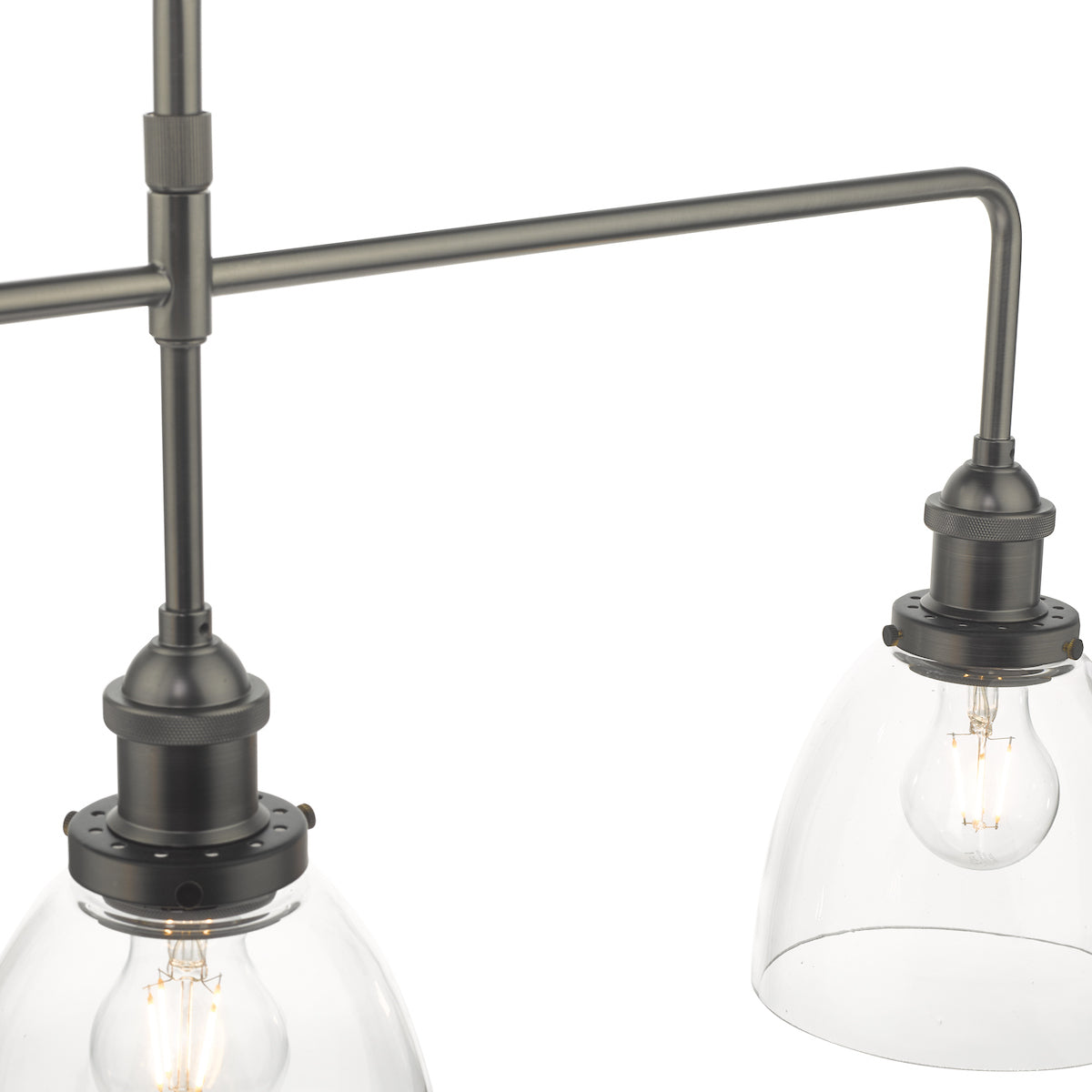 Arvin 3 Light Bar Pendant Antique Chrome & Glass<br>Antique Chrome