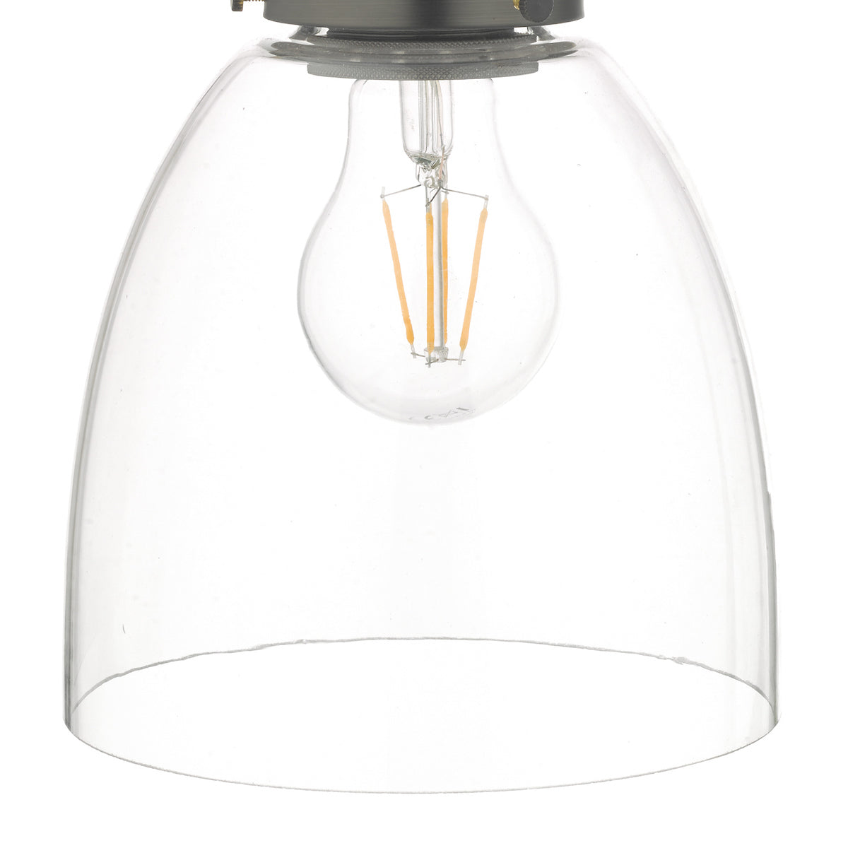 Arvin Industrial Wall Light Antique Chrome with Clear Glass Shade <br>Antique Chrome