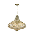 Asmara 6 Light Pendant Antique Brass Crystal<br>Crystal