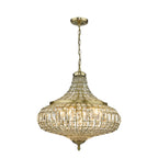 Asmara 6 Light Pendant Antique Brass Crystal<br>Crystal