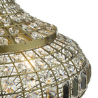 Asmara 6 Light Pendant Antique Brass Crystal<br>Crystal