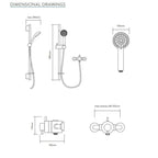 Aqualisa Aspire Shower Mixer With Adjustable Head - Chrome