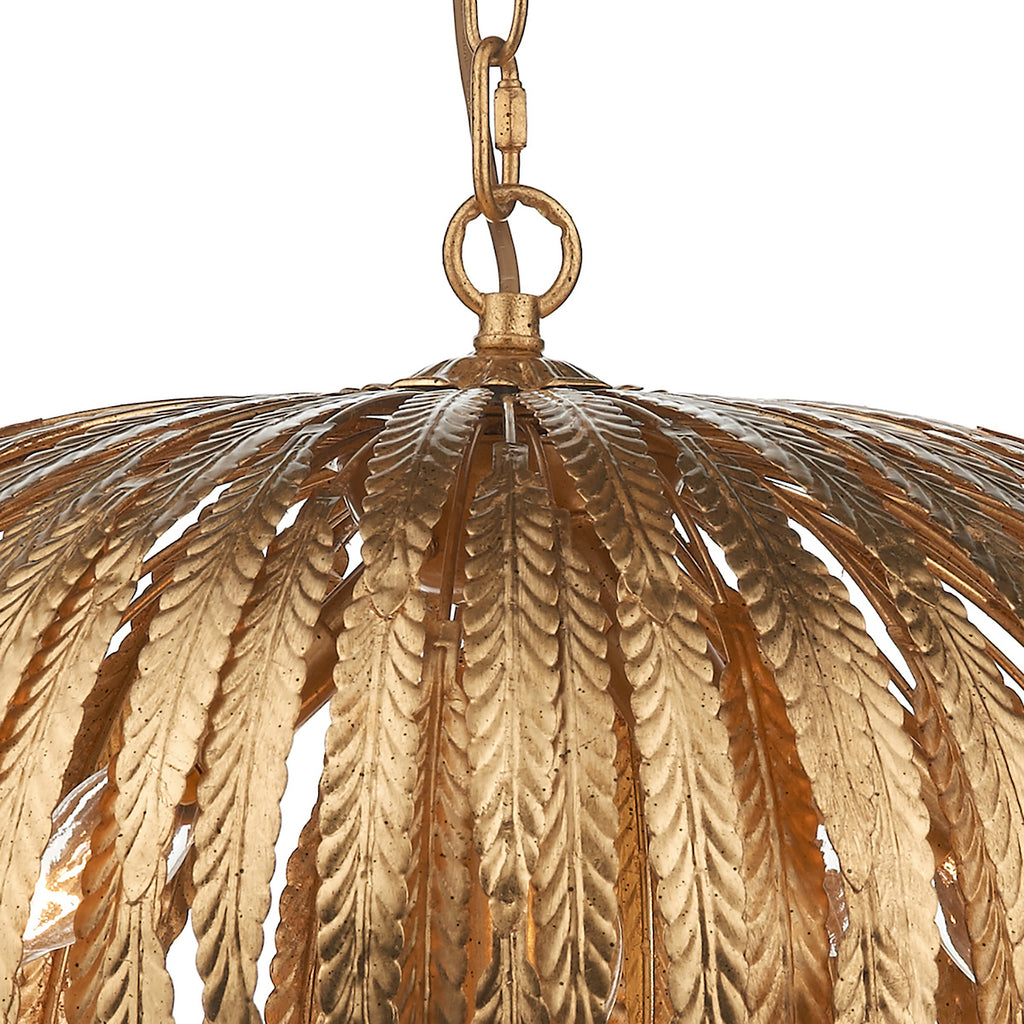 Atticus 5 Light Pendant Gold<br>Gold Leaf