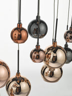 Aurelia 15lt Bar Pendant Black Chrome &amp; Copper/Bronze GlassPolished Black Chrome