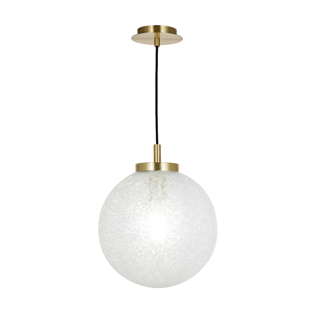 Avari 1 Light Pendant Satin Brass And Clear Frosted Glass<br>Frosted Glass