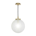 Avari 1 Light Pendant Satin Brass And Clear Frosted Glass<br>Frosted Glass