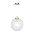 Avari 1 Light Pendant Satin Brass And Clear Frosted Glass<br>Frosted Glass