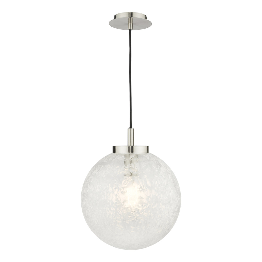 Avari Pendant Satin Nickel Frosted Glass<br>Satin Nickel