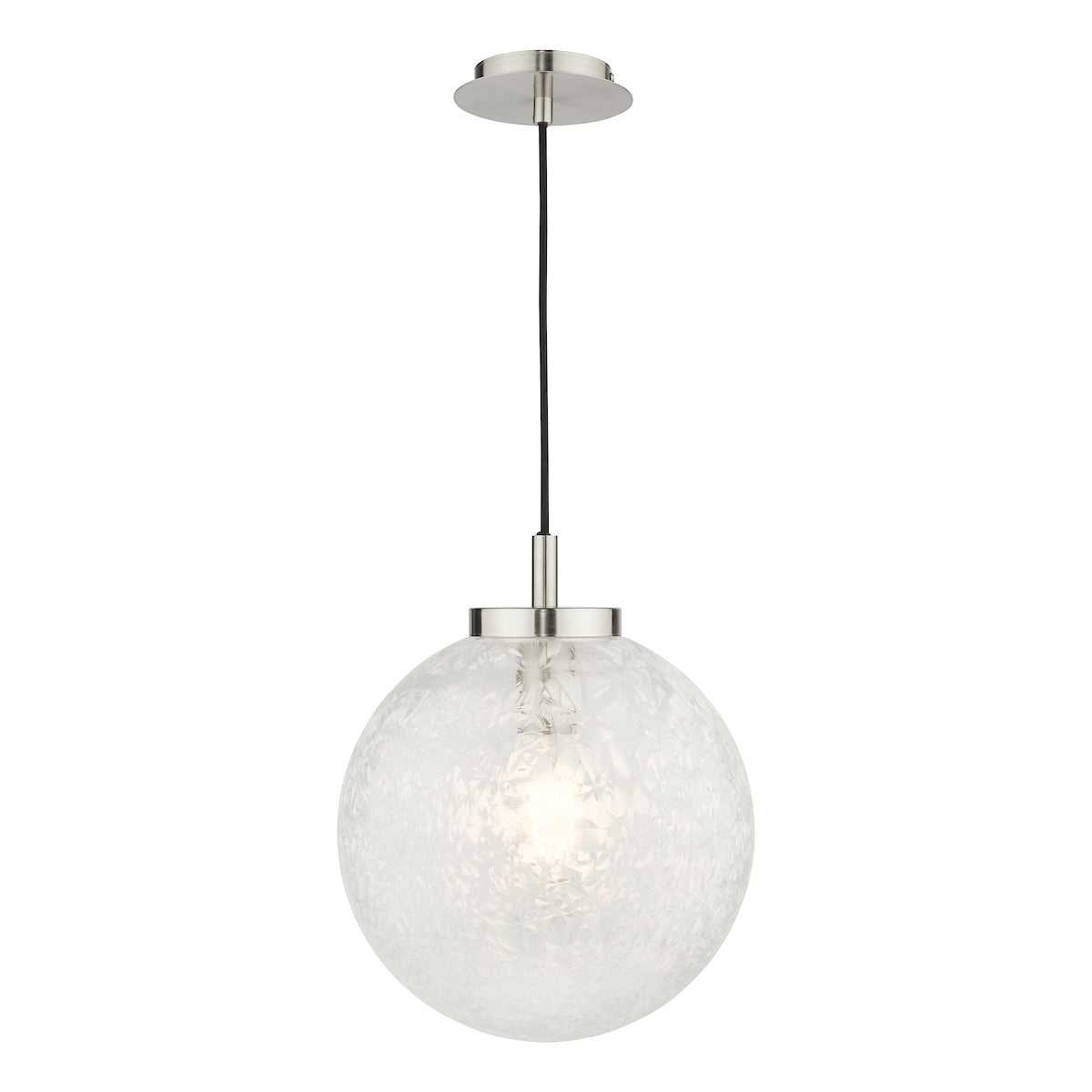 Avari Pendant Satin Nickel Frosted Glass<br>Satin Nickel