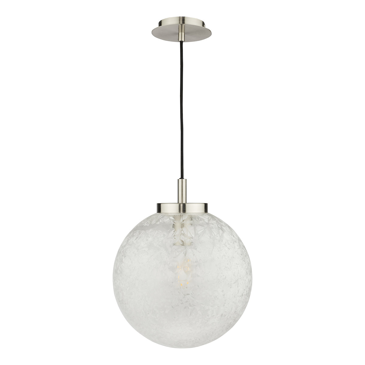 Avari Pendant Satin Nickel Frosted Glass<br>Satin Nickel