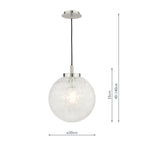 Avari Pendant Satin Nickel Frosted Glass<br>Satin Nickel