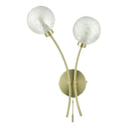 Avari 2 Light Wall Light Satin Brass Glass<br>Satin Brass