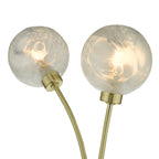 Avari 2 Light Wall Light Satin Brass Glass<br>Satin Brass