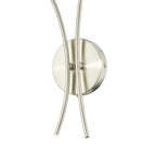 Avari 2 Light Wall Light Satin Nickel Frosted Glass<br>Satin Nickel