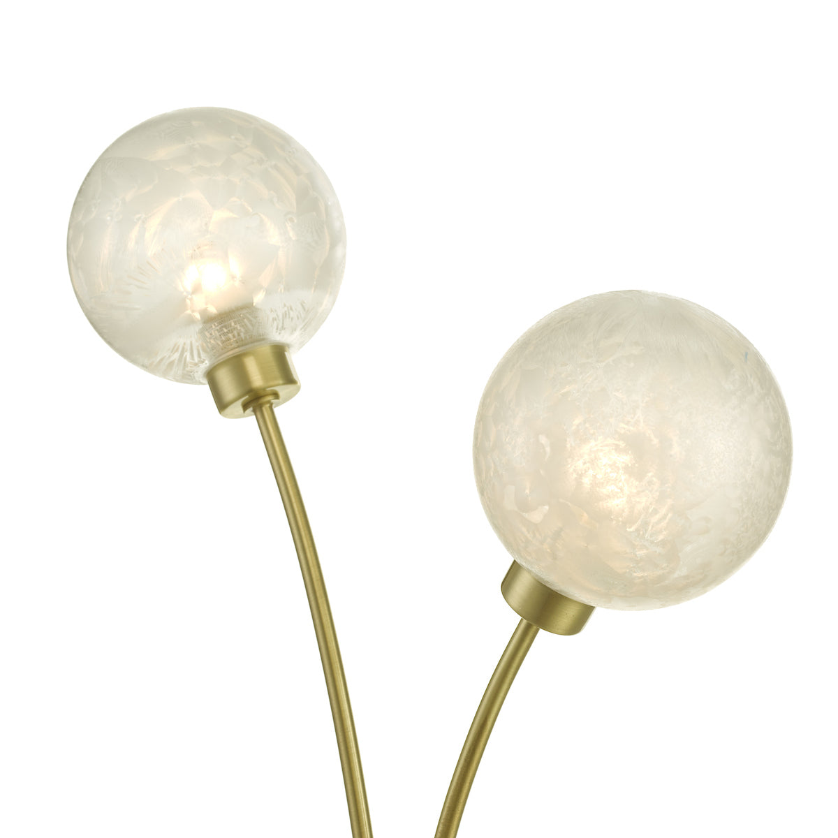 Avari 2 Light Table Lamp Satin Brass Glass<br>Satin Brass