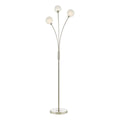 Avari 3 Light Floor Lamp Satin Nickel Frosted Glass<br>Satin Nickel