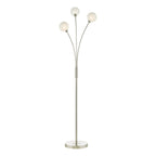 Avari 3 Light Floor Lamp Satin Nickel Frosted Glass<br>Satin Nickel