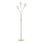 Avari 3 Light Floor Lamp Satin Nickel Frosted Glass<br>Satin Nickel