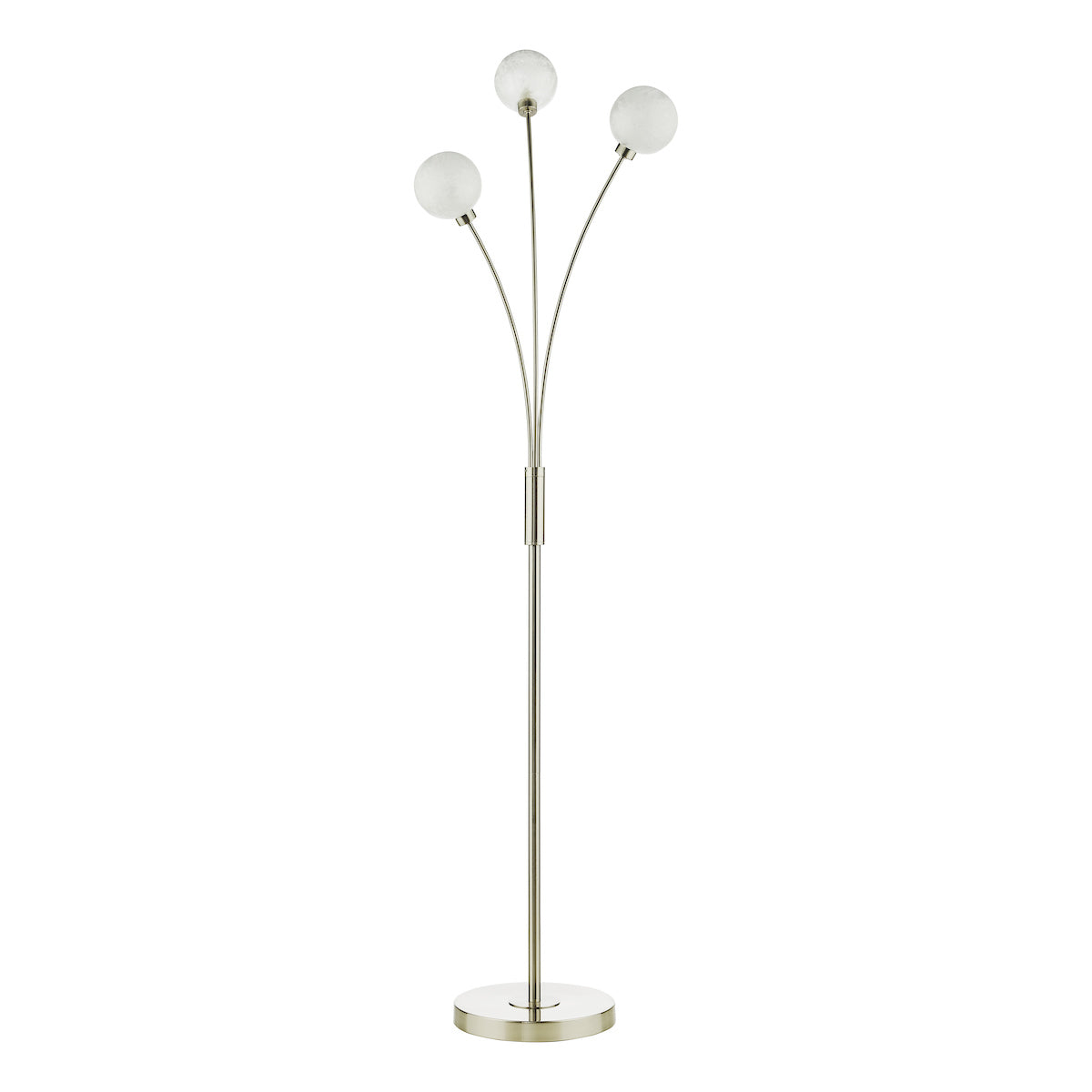 Avari 3 Light Floor Lamp Satin Nickel Frosted Glass<br>Satin Nickel