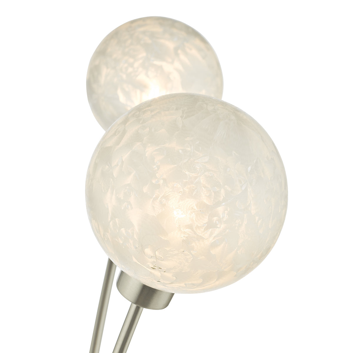 Avari 3 Light Floor Lamp Satin Nickel Frosted Glass<br>Satin Nickel