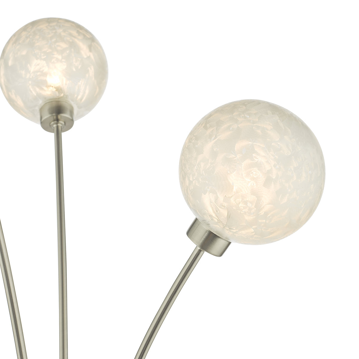 Avari 3 Light Floor Lamp Satin Nickel Frosted Glass<br>Satin Nickel