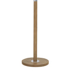Avenue Floor Lamp Light Wood Polished Chrome With Shade <br>Light Wood