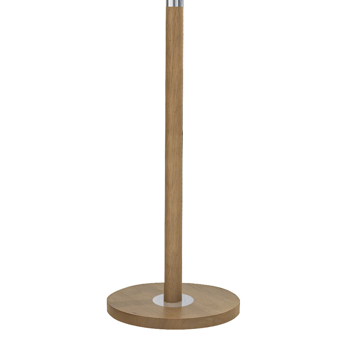 Avenue Floor Lamp Light Wood Polished Chrome With Shade <br>Light Wood