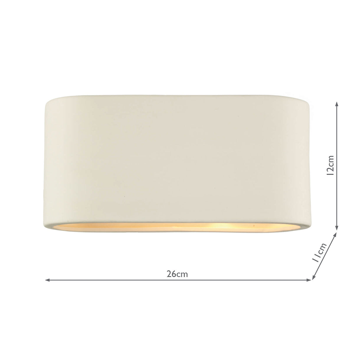 Axton Ceramic Wall Light Large<br>White Ceramic
