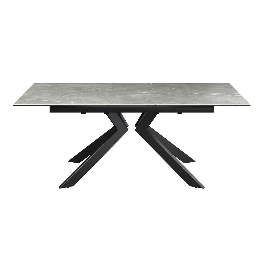 Azzaro Matte Grey Ceramic Extending Dining Table - 160-200cm