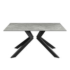 Azzaro Fixed Matte Grey Ceramic Dining Table - 160cm