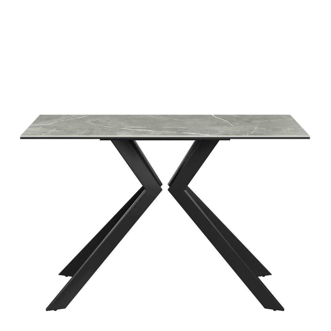 Azzaro Matte Grey Ceramic Console Table