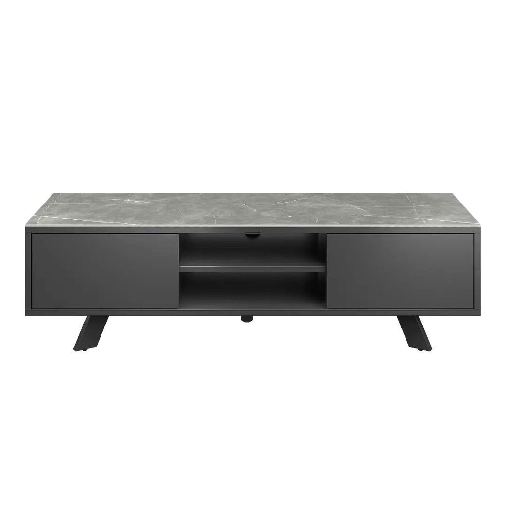 Azzaro Matte Grey Ceramic TV Unit