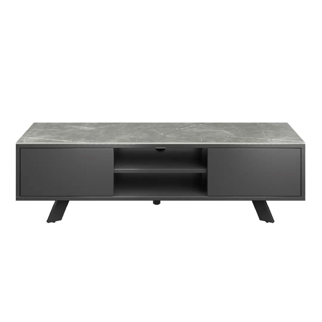Azzaro Matte Grey Ceramic TV Unit