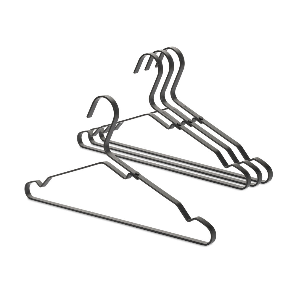 Brabantia Aluminium Clothes Hanger Set Of 4 Black