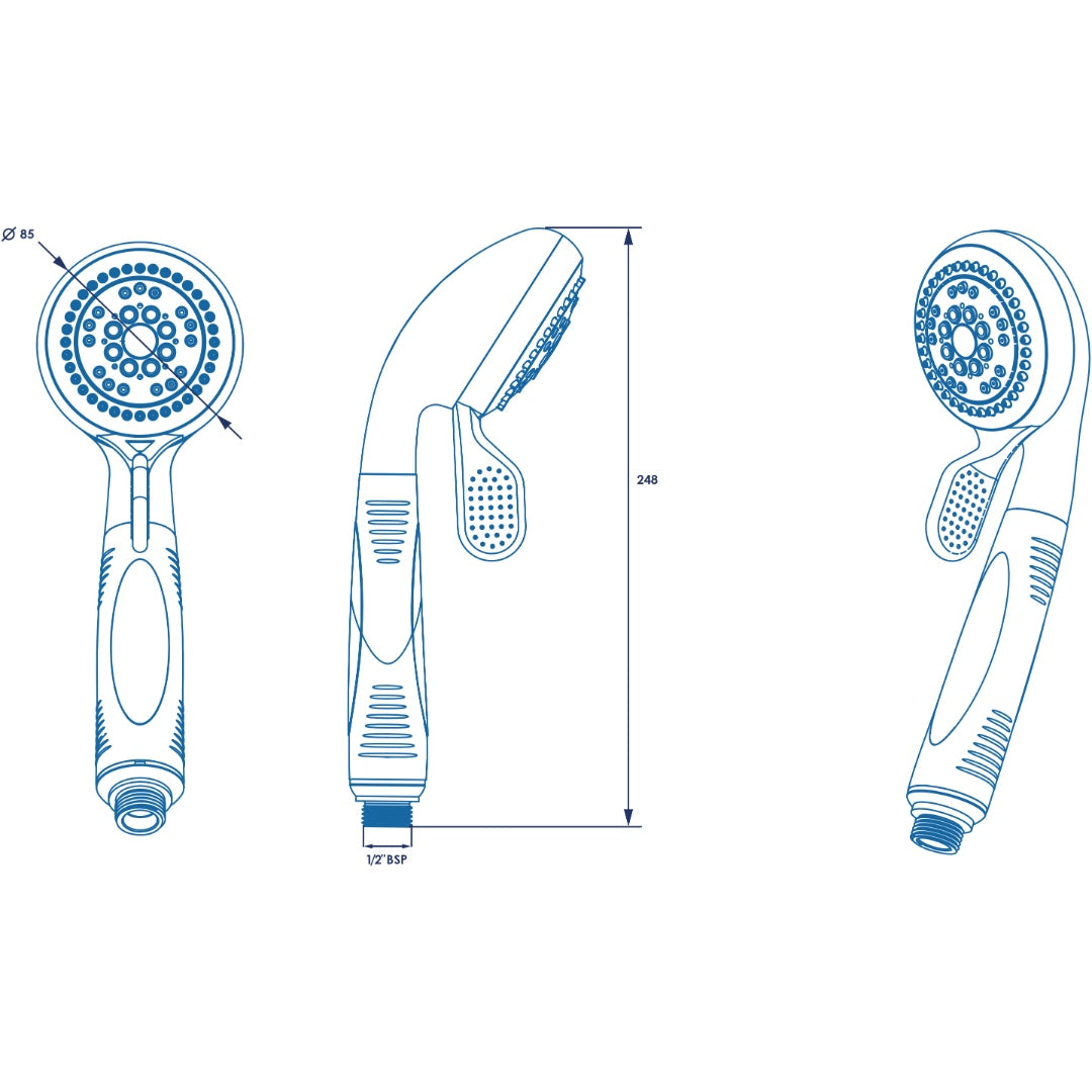 Croydex Inclusive Four Function Eco Shower Handset