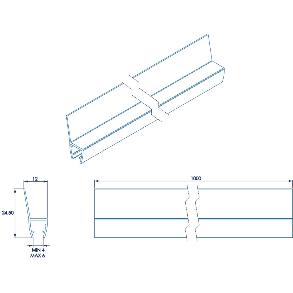 Croydex Rigid Seal Kit - Clear