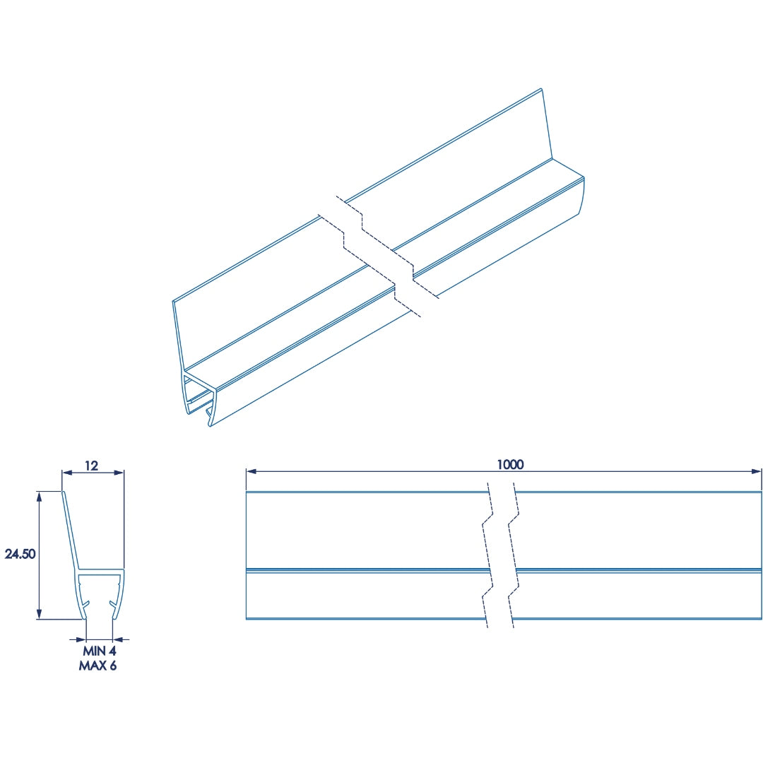 Croydex Rigid Seal Kit - Clear