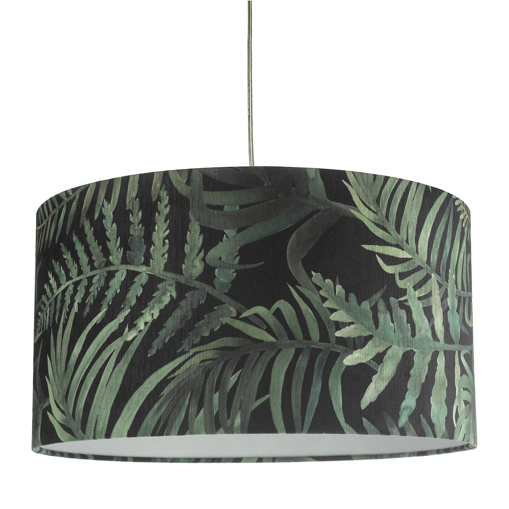 Bamboo Green Leaf Print Velvet Easy Fit Shade Large<br>Green