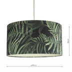Bamboo Green Leaf Print Velvet Easy Fit Shade Large<br>Green