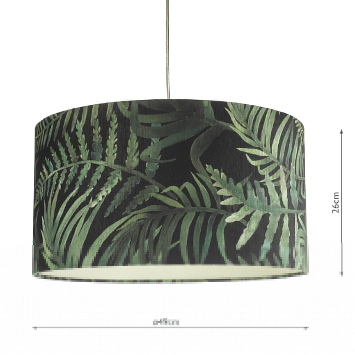 Bamboo Green Leaf Print Velvet Easy Fit Shade Large<br>Green