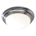 Barclay Large Bathroom Flush Polished Chrome Opal Glass IP44<br>Polished Chrome