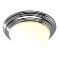 Barclay Small Bathroom Flush Polished Chrome Opal Glass IP44<br>Polished Chrome