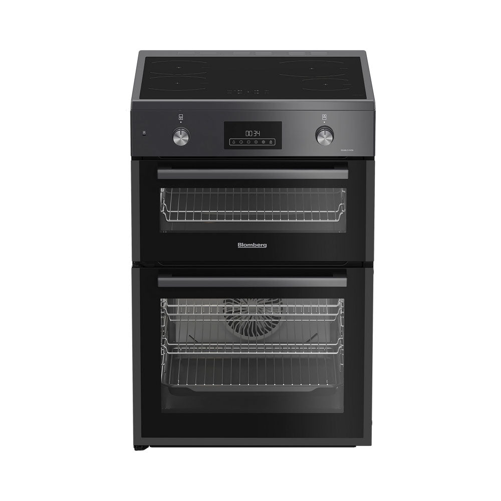 Blomberg HIRN651N 60cm Double Oven Electric Cooker with Induction Hob - Anthracite