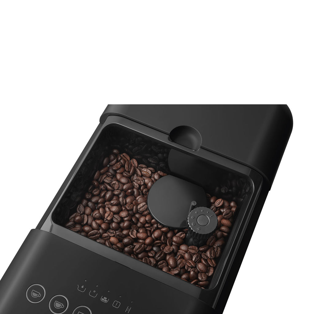 Smeg BCC13BLMUK Black Bean To Cup Coffee Machine with Integrated Milk System