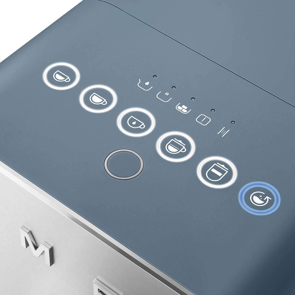 Smeg BCC13SBMUK Storm BlueBean To Cup Coffee Machine with Integrated Milk System Storm Blue  Bean To Cup Coffee Machine with Integrated Milk System