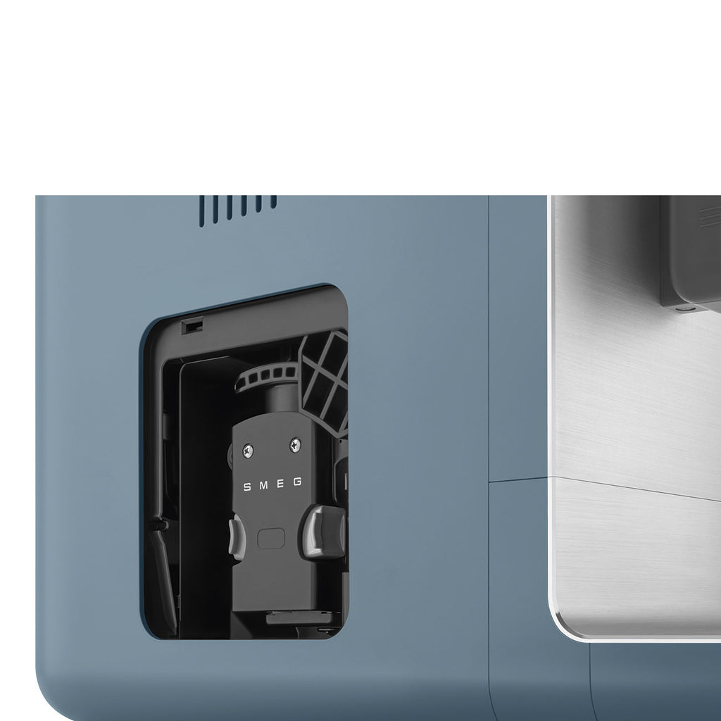 Smeg BCC13SBMUK Storm BlueBean To Cup Coffee Machine with Integrated Milk System Storm Blue  Bean To Cup Coffee Machine with Integrated Milk System