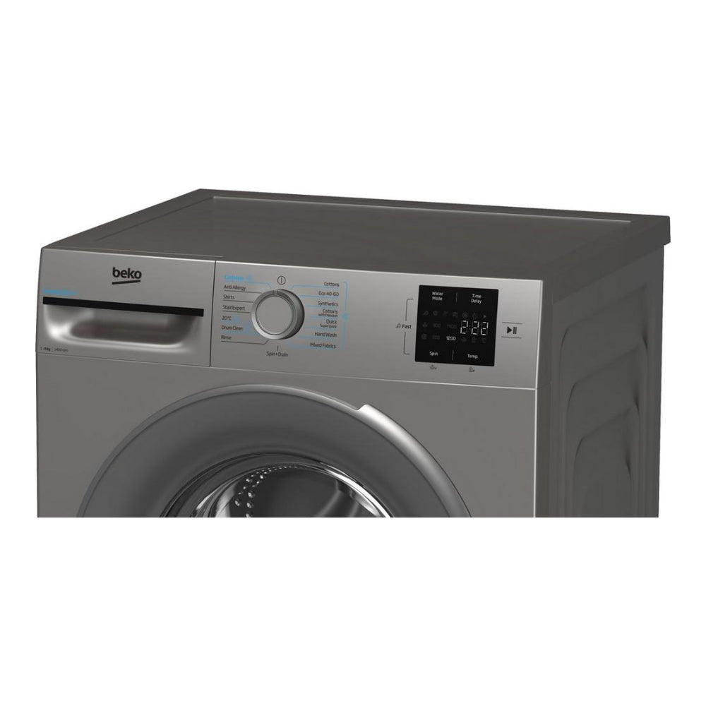 Beko BMN3WT3841S 8kg 1400 Spin Washing Machine - Silver